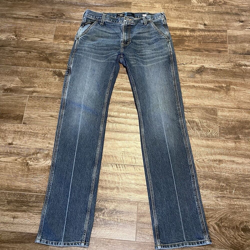 Ariat Rebar M7 Jeans Men’s 34x35 Carpenter Slim Straight Leg Workwear Denim